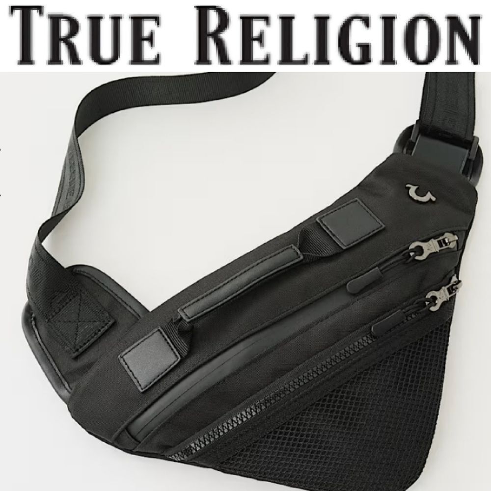 True Religion Triangle Harness Bag- Black